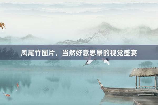 凤尾竹图片，当然好意思景的视觉盛宴